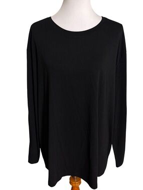 AUTOMET Black Long Sleeve Crewneck Top